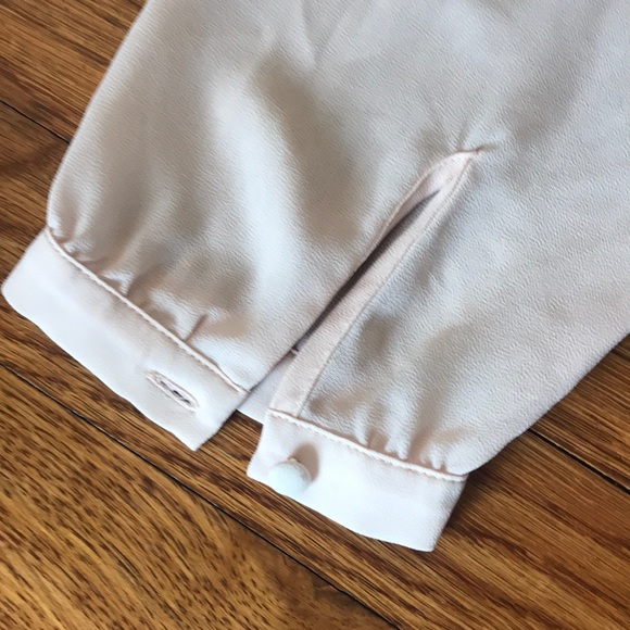 Ann Taylor LOFT sheer peachy pink blouse xs - Picture 6 of 7